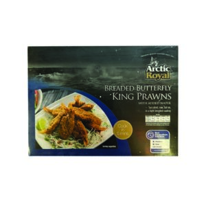 Arctic Royal Breaded Butterfly King Prawns 500g