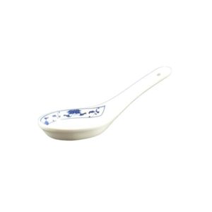 Blue Lotus Pattern Porcelain Chinese Spoon