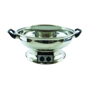 Electric Divided Hot Pot with Grill 4.0 Litre