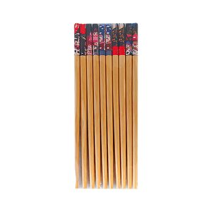 Bamboo Chopsticks with Patterns 5 Set