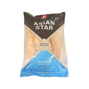 Asian Star Monkfish Fillets Raw Skinless Boneless IQF 200g-400g 1kg