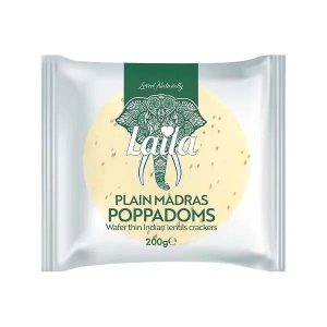 Laila Madras Plain Pappadums 200g